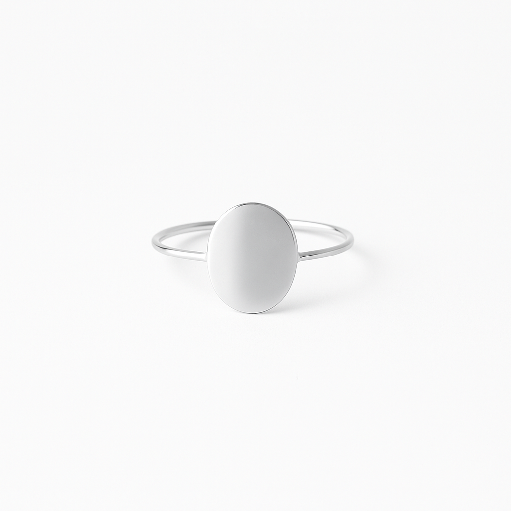 Minimalist Blank Oval Ring