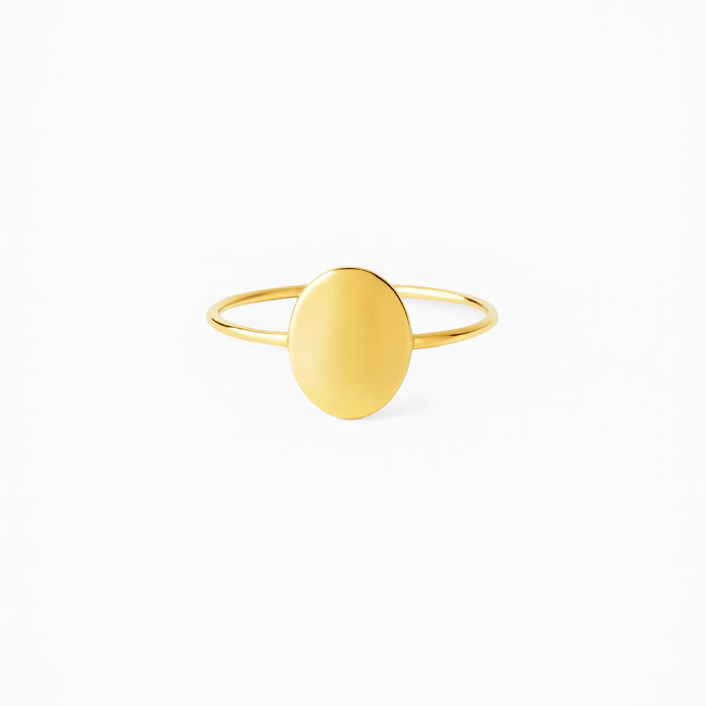 Minimalist Blank Oval Ring