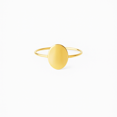 Minimalist Blank Oval Ring