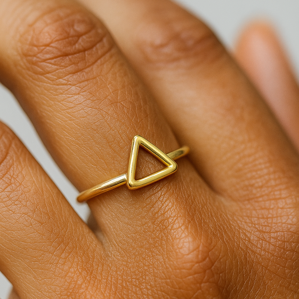 Hollow Triangle Ring