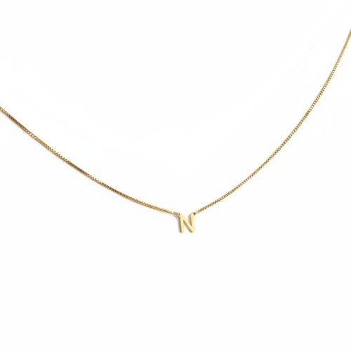 Aino Single Layer Initial Pendant Necklace