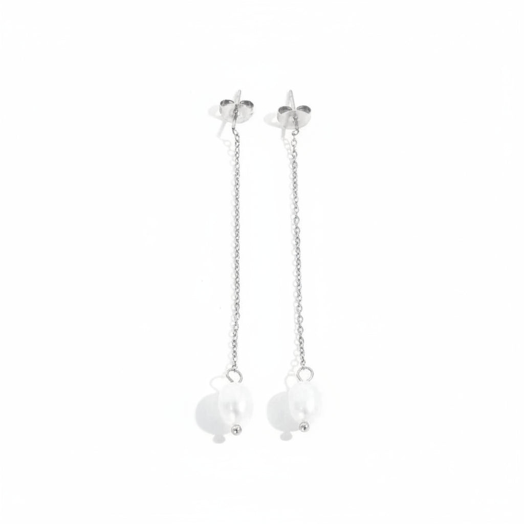 Zita Freshwater Pearl Chain Dangle Earrings