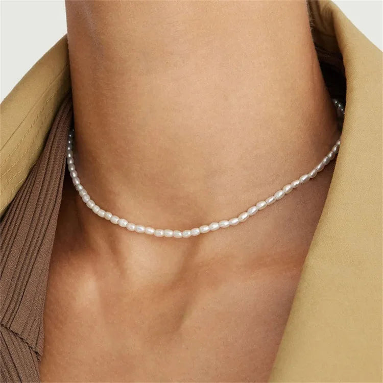 Vivienne Beaded Pearl Choker Necklace