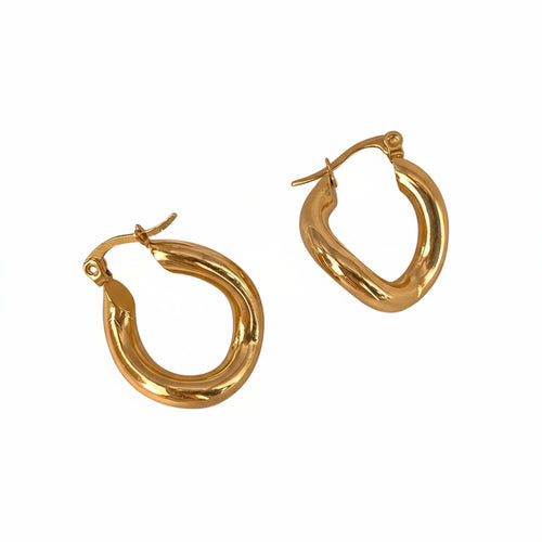 Chunky Twist Hoop Earrings