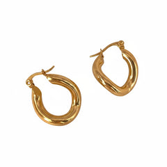 Chunky Twist Hoop Earrings