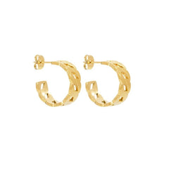 Cuban Chain Huggie Earrings