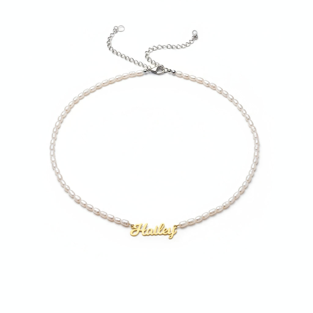Personalized Name Pearl Necklace