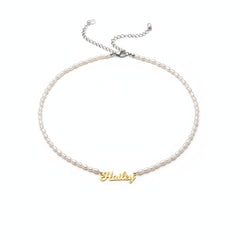 Personalized Name Pearl Necklace