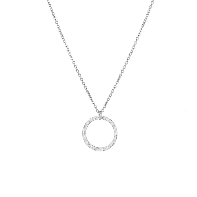 Minimalist Circle Pendant Necklace