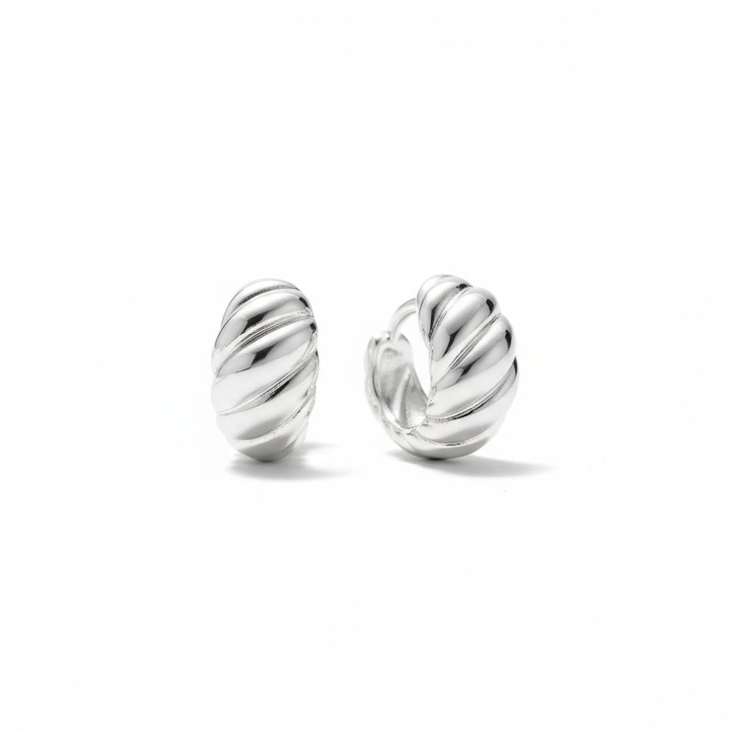 Croissant Shaped Hoop Earrings