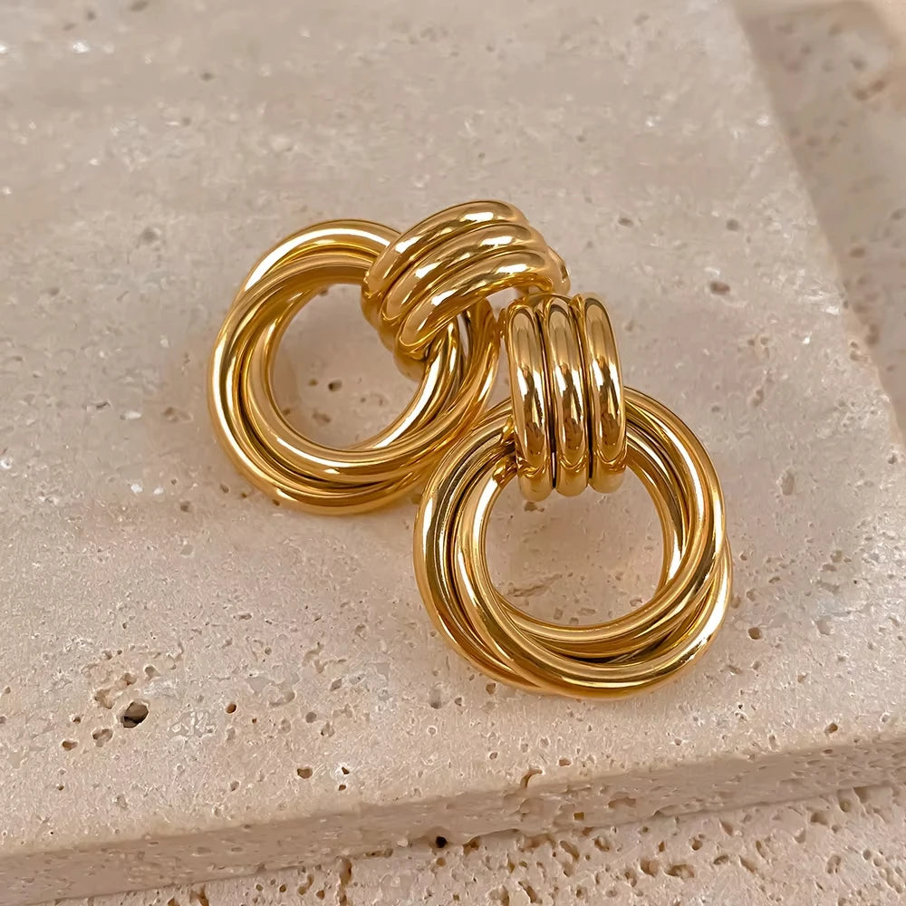 Chunky Knot Hoop Earrings