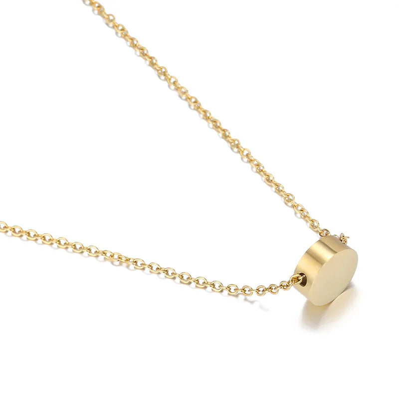 Minimalist Blank Disc Coin Necklace