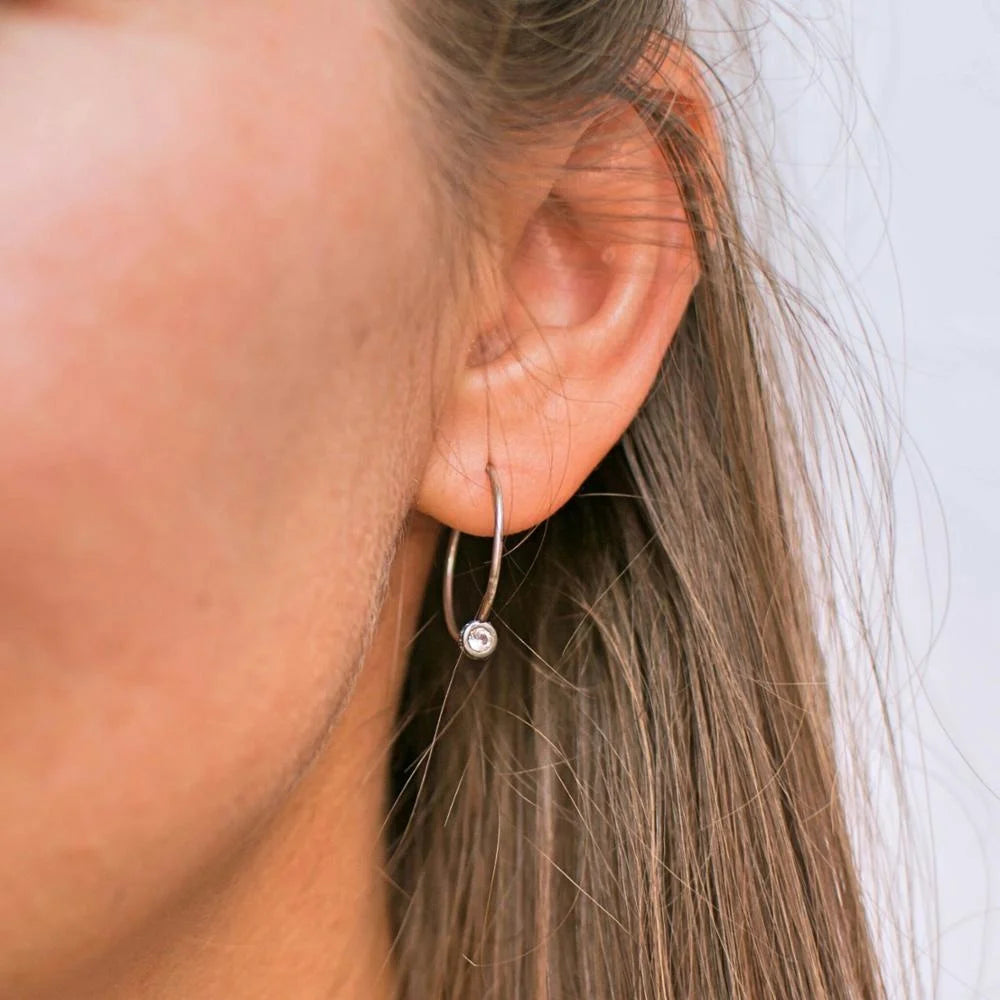 Zircon Classic Hoops Earrings