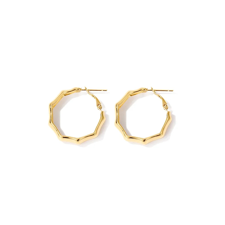 Bamboo Hoop Earrings