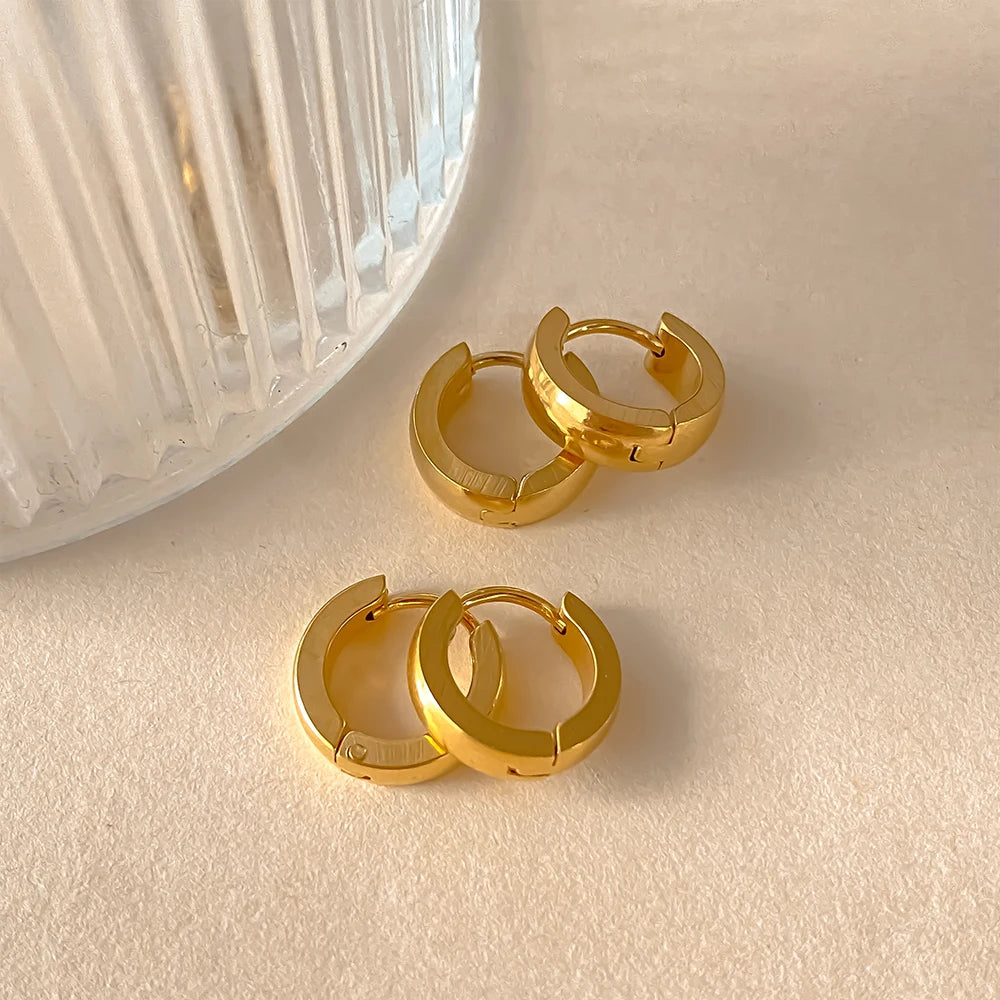 Minimalist Hoop Huggie Earrings