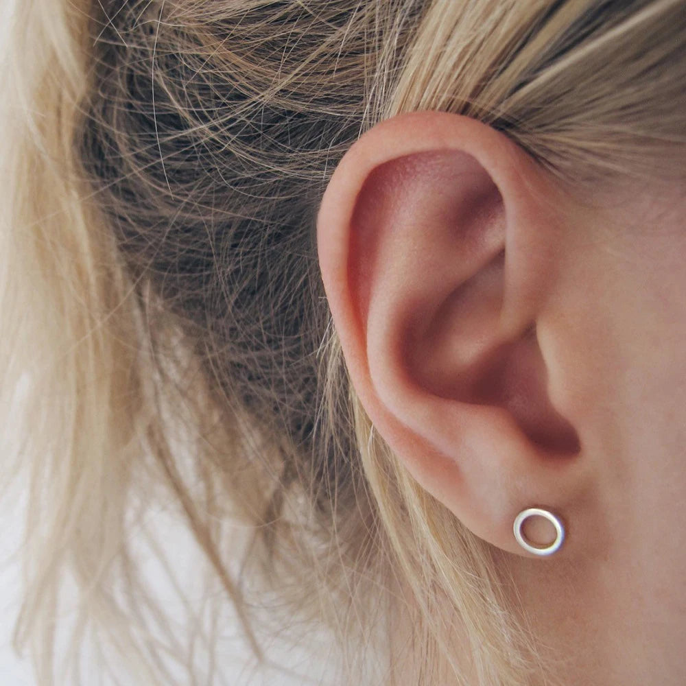 Small Hollow Stud Earrings