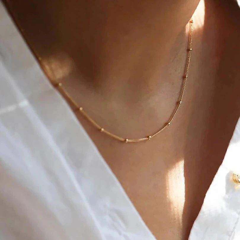 Fine Bead Dainty Necklace