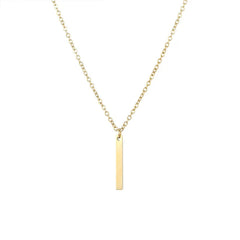 Minimalist Vertical Bar Pendant Necklace
