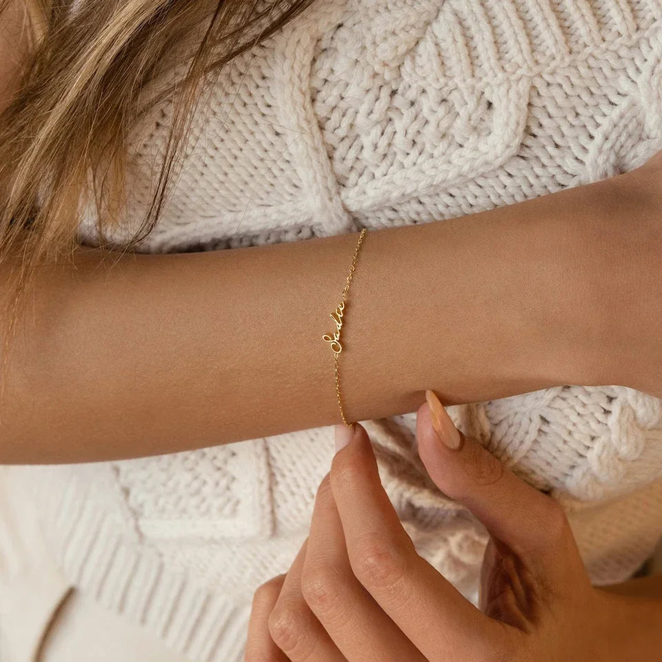 Personalized Name Minimalist Bracelet