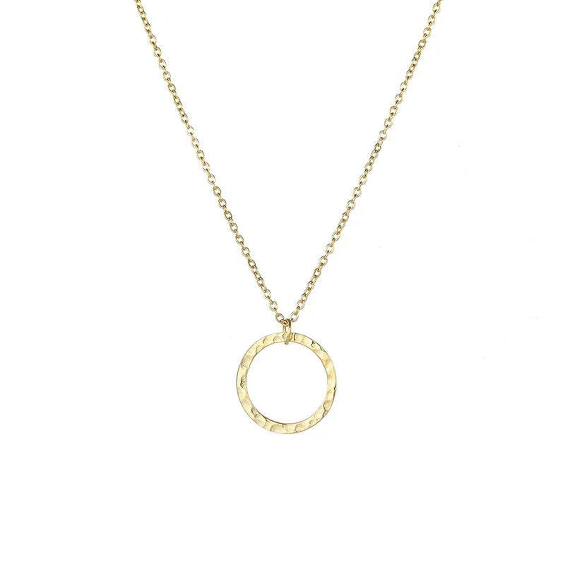 Minimalist Circle Pendant Necklace