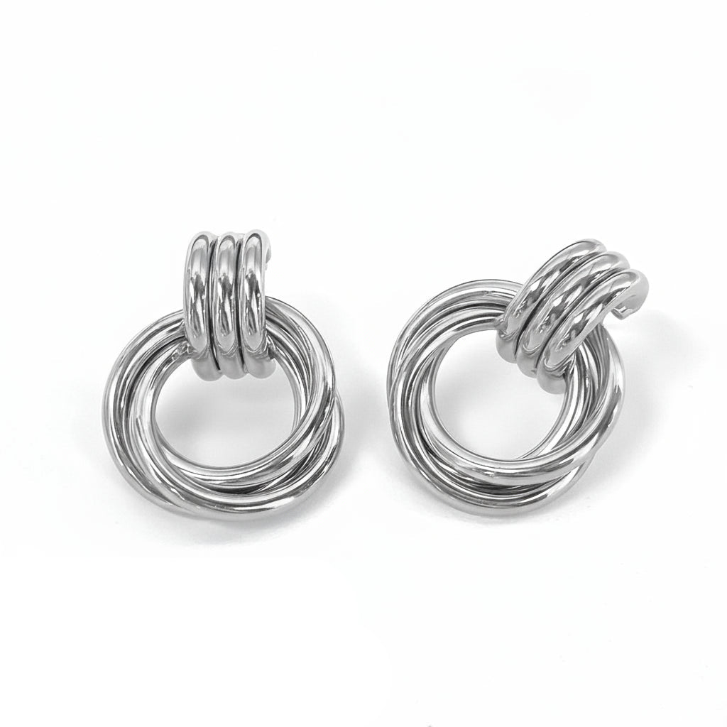 Chunky Knot Hoop Earrings