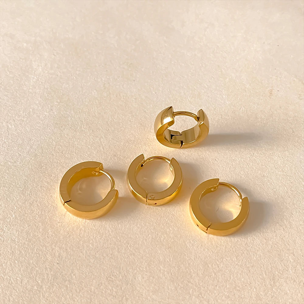 Minimalist Hoop Huggie Earrings