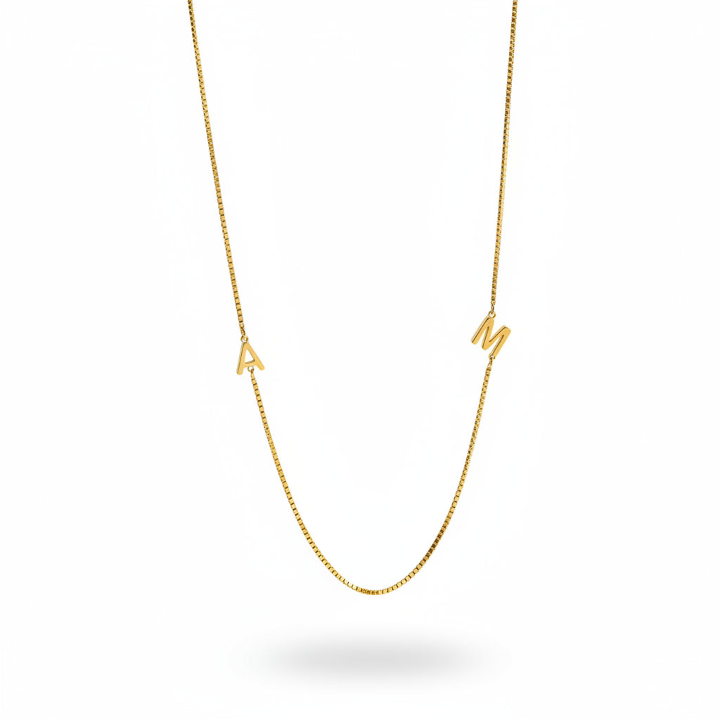 Personalized Double Initial Pendant Necklace