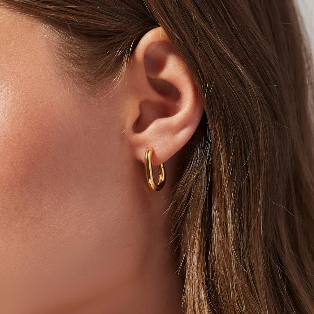 Alba U-shape Hoop Earrings