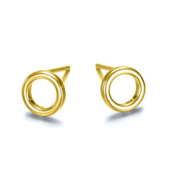 Small Hollow Stud Earrings