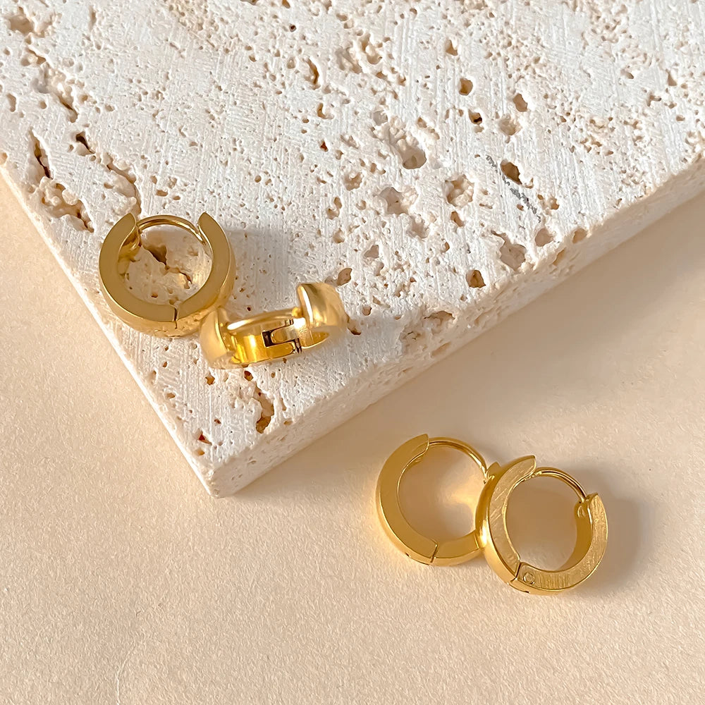 Minimalist Hoop Huggie Earrings