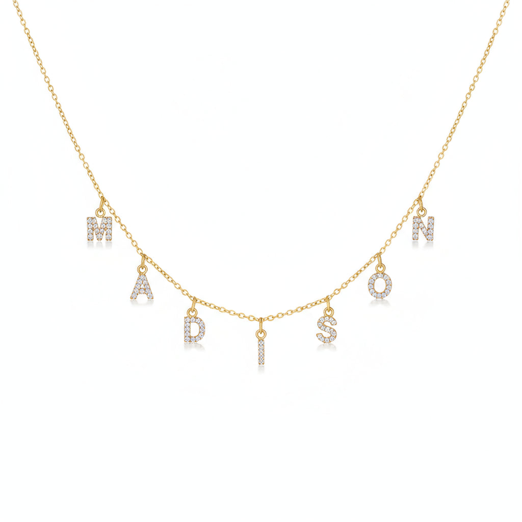 Aubrey Zirconia Initial Choker Necklace