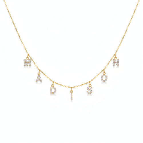Aubrey Zirconia Initial Choker Necklace