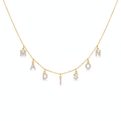 Zircon Initial Choker Necklace