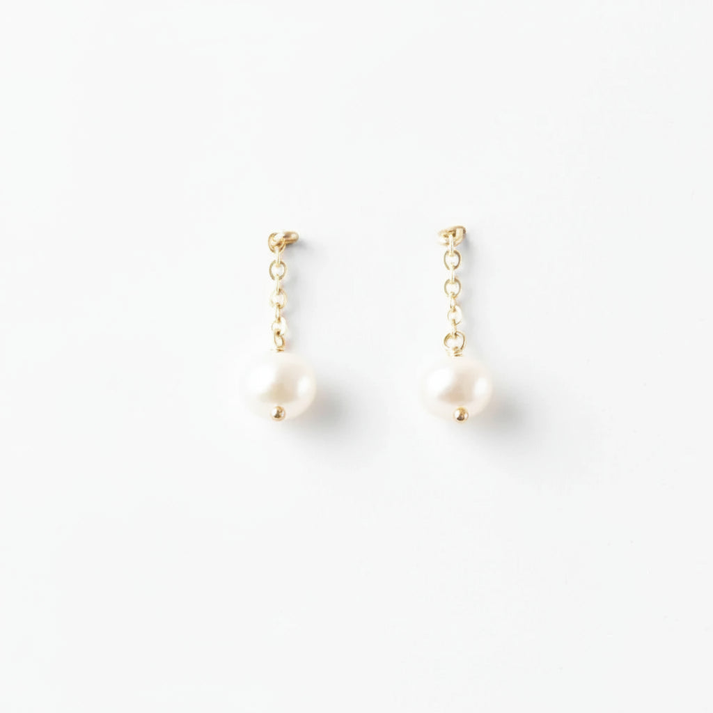 Zita Freshwater Pearl Chain Dangle Earrings