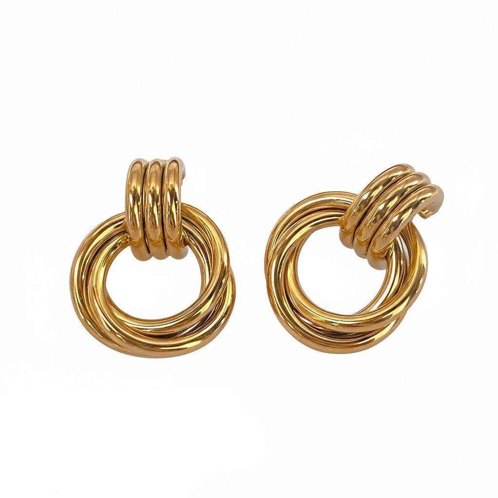 Chunky Knot Hoop Earrings