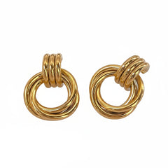 Chunky Knot Hoop Earrings