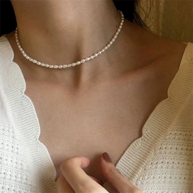 Vivienne Beaded Pearl Choker Necklace