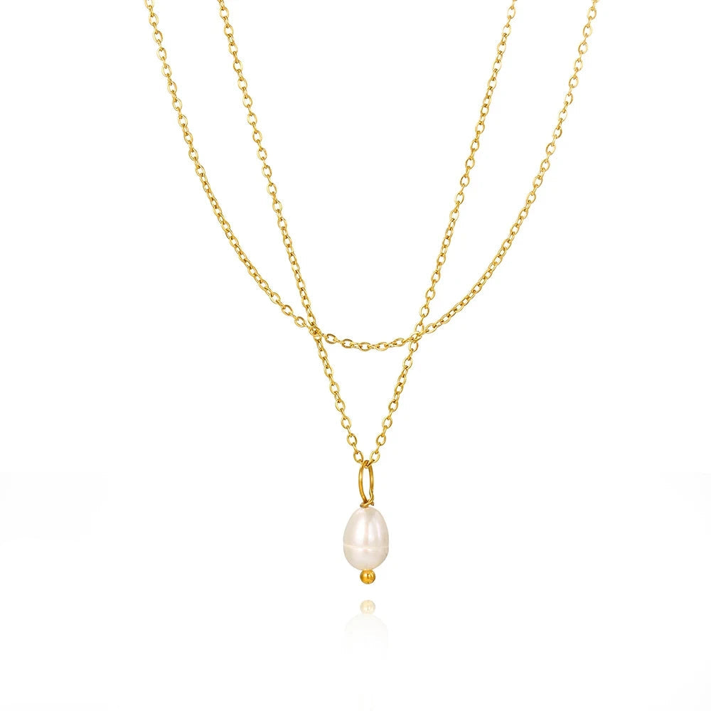 Double Layer Freshwater Pearl Necklace