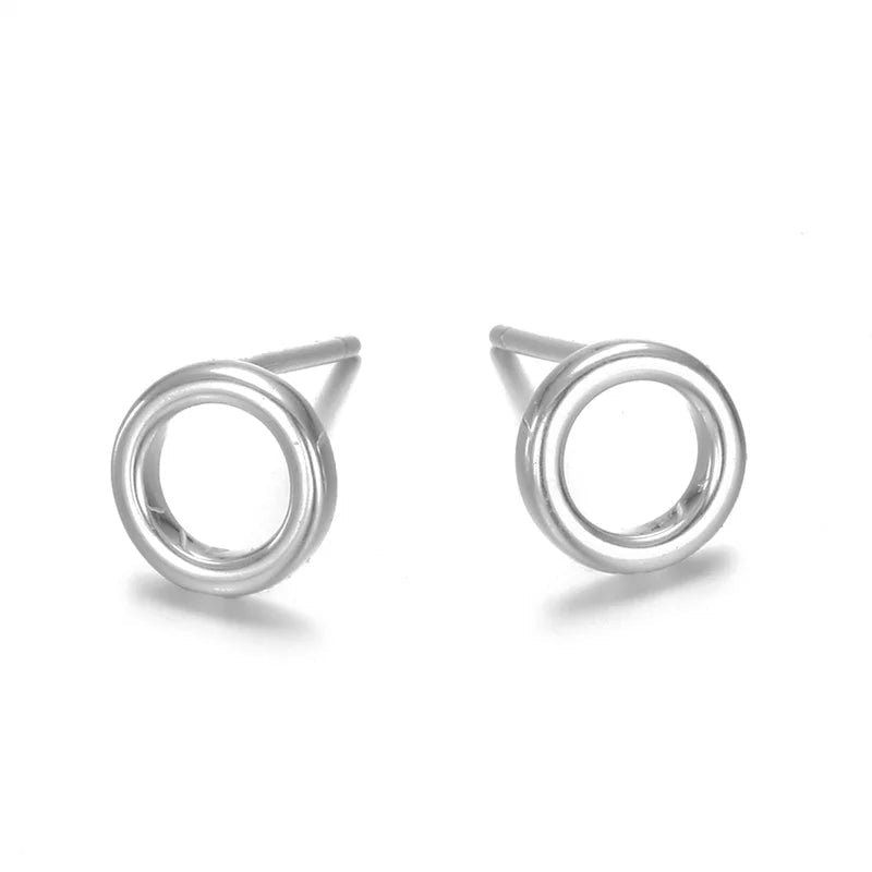 Small Hollow Stud Earrings