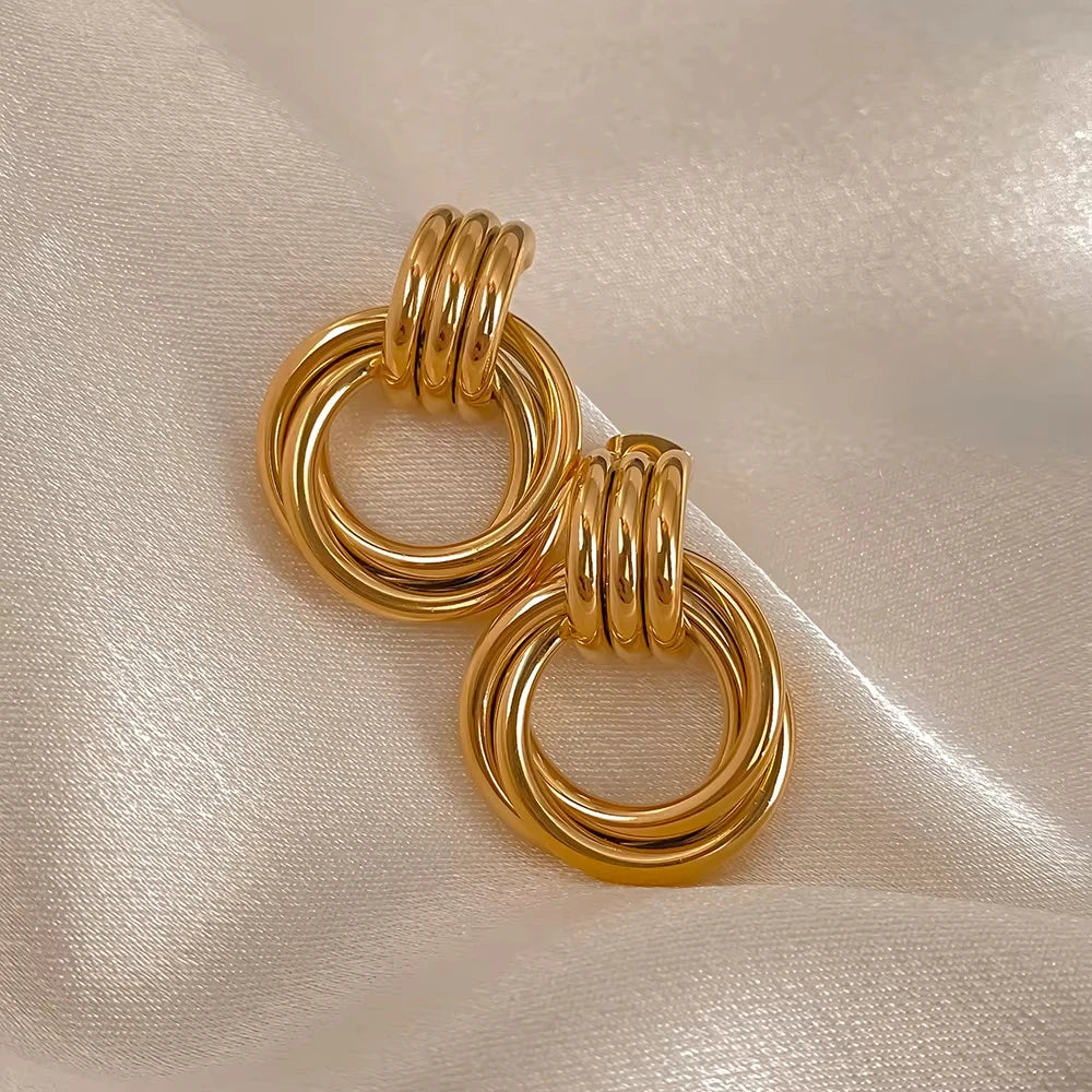 Chunky Knot Hoop Earrings
