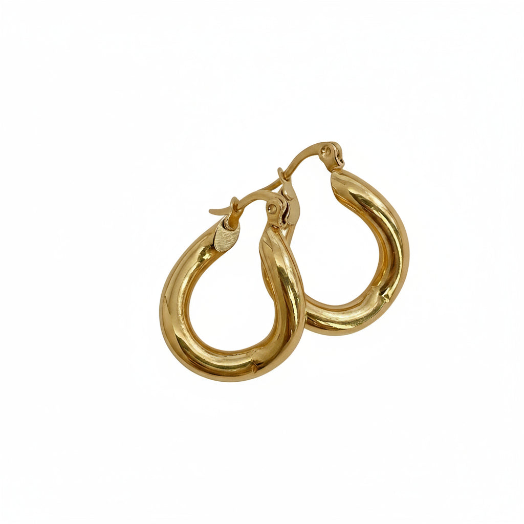 Chunky Twist Hoop Earrings