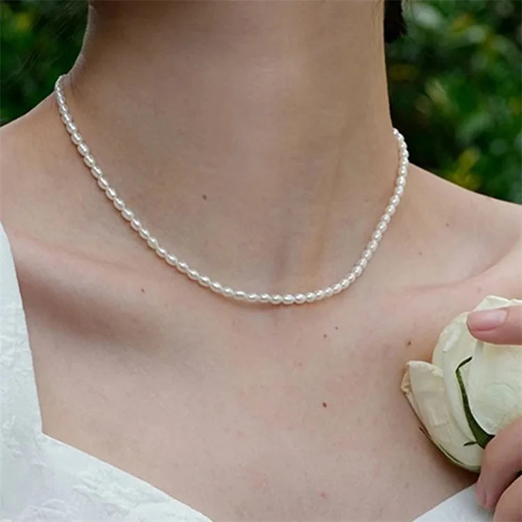 Vivienne Beaded Pearl Choker Necklace