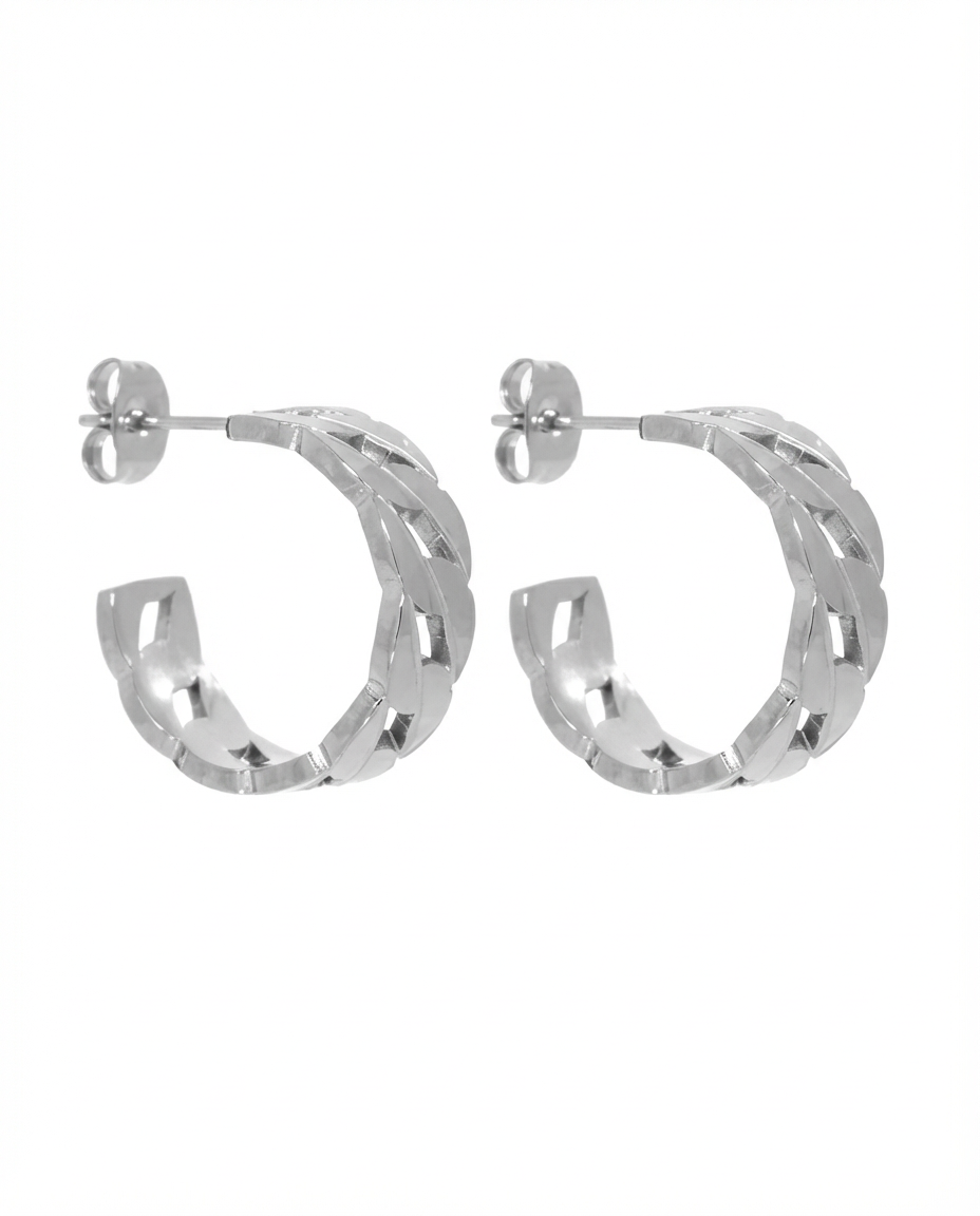 Armani Cuban Chain Huggie Earrings